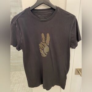 John Varvatos Black Graphic T-Shirt for Men